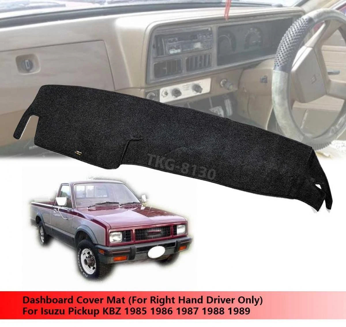 Dashboard Mat Cover for Isuzu KBZ (1985-1989)