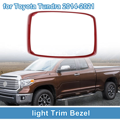Rear Row Headlight Trim Bezel Red for Toyota Tundra (2014–2021)