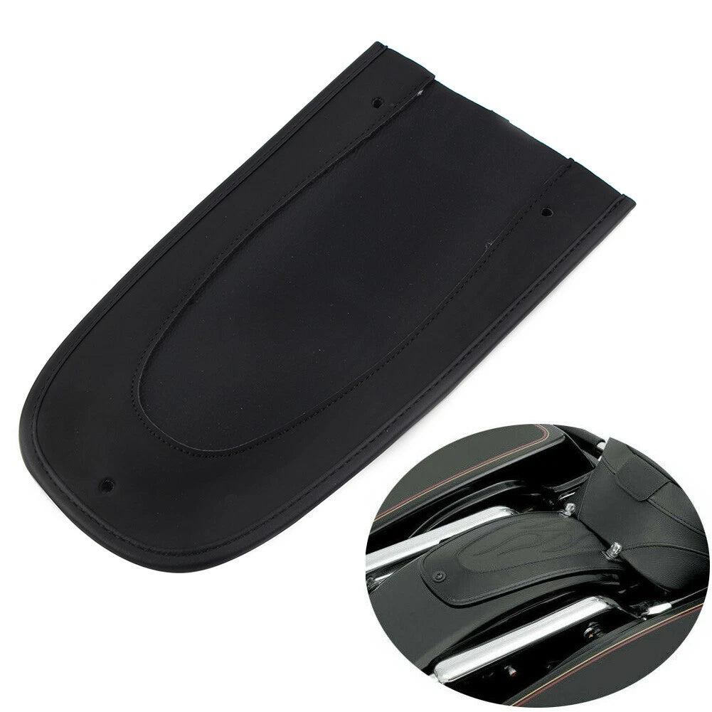 Black Flame Rear Fender Bib Leather Solo Seat for Harley Street Glide (2006-2023)