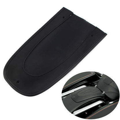 Black Flame Rear Fender Bib Leather Solo Seat for Harley Street Glide (2006-2023)