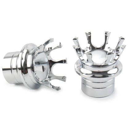Crown Front Axle Nut Covers  For Harley Softail Sportster Road King Chrome