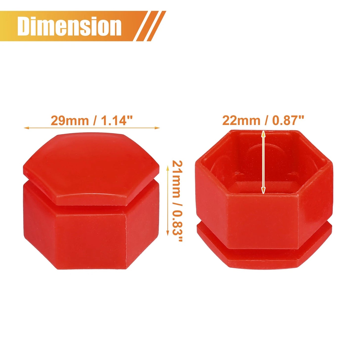 22mm Wheel Lug Nut Covers 20 Pcs for Land Rover Range Rover