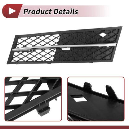 1 Pc Front Left Fog Light Grill for BMW 528i (2011-2013) Black