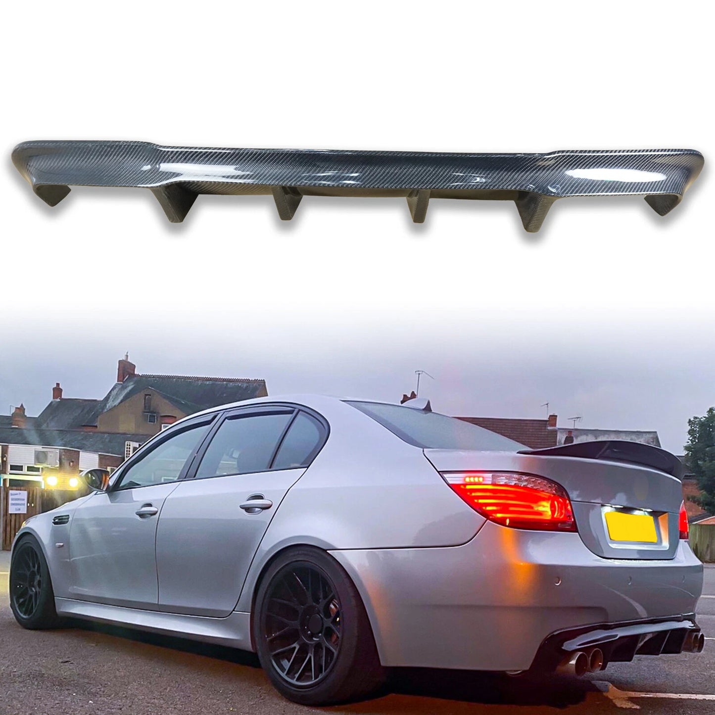 Rear Bumper Diffuser Cover for BMW E60 M5 (2005-2010)