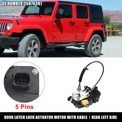 Rear Left Door Lock Actuator Motor with Cable for GMC Sierra 1500 (2007-2013)