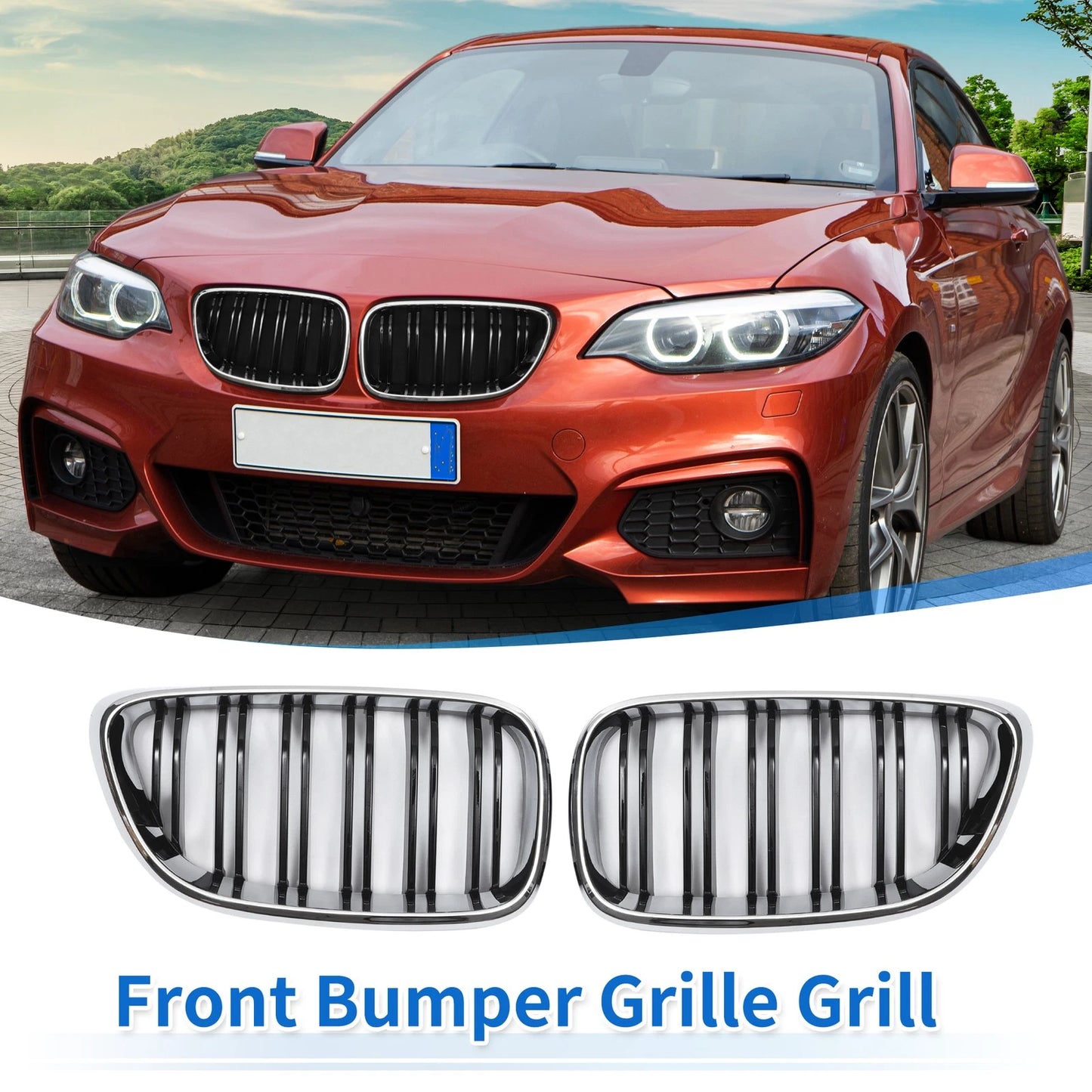 Front Upper Bumper Grille for BMW 2 Series F22 (2014-2021)