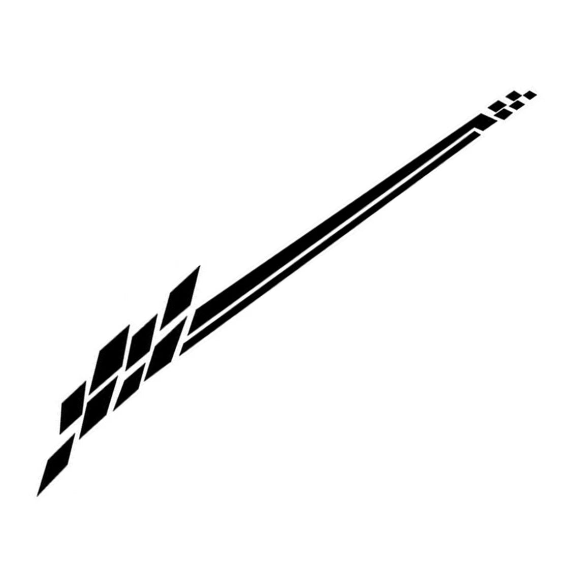 Universal Body Side Stripe Racing Graphics Decal Stickers for Auto Car Truck (200CM)