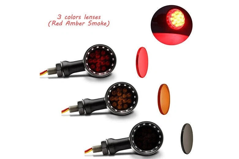 Motorcycle Bullet LED Turn Signal Lights for Harley/Chopper