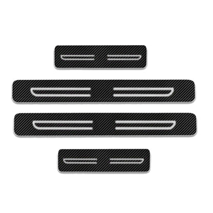 4pcs Carbon Fiber Style Door Sill Scuff Plate Protector Trim for Toyota