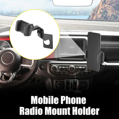 Phone Holder Mount for Jeep Wrangler JL JLU Gladiator JT (2018-2023)