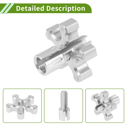 2 x M8 Aluminum Motorcycle Clutch Brake Cable Adjuster Screw Silver Tone for Make Model