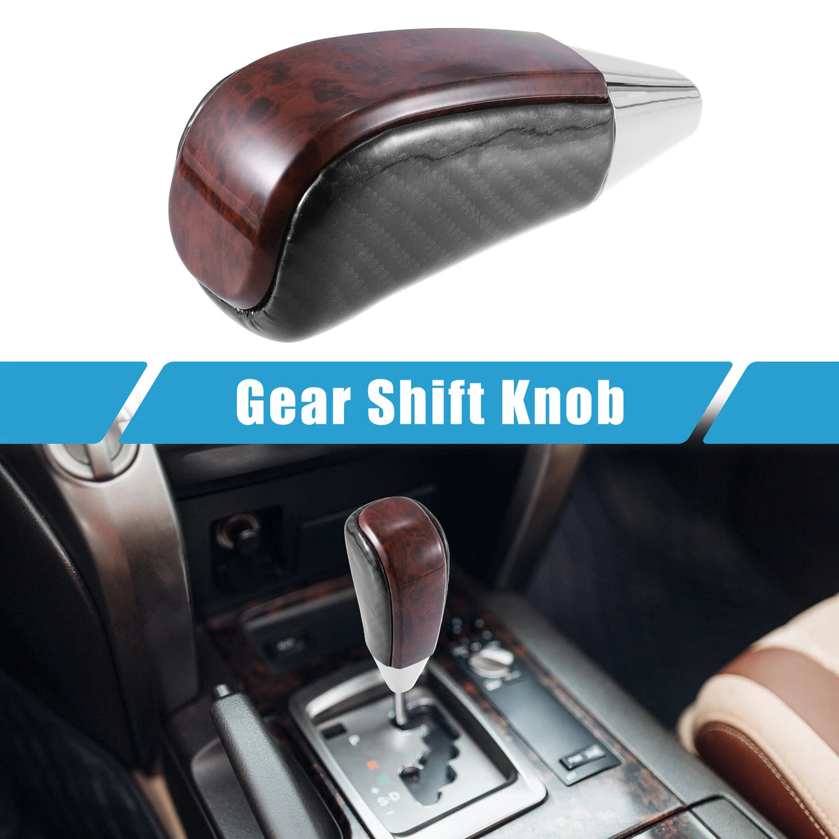 Gear Shift Knob for Toyota Land Cruiser 2016-2021 Black Brown