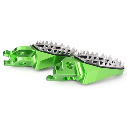 2 x Shark Teeth Racing Foot Pegs for Kawasaki KX250 KX250F KX450F KLX450 (2008-2015)