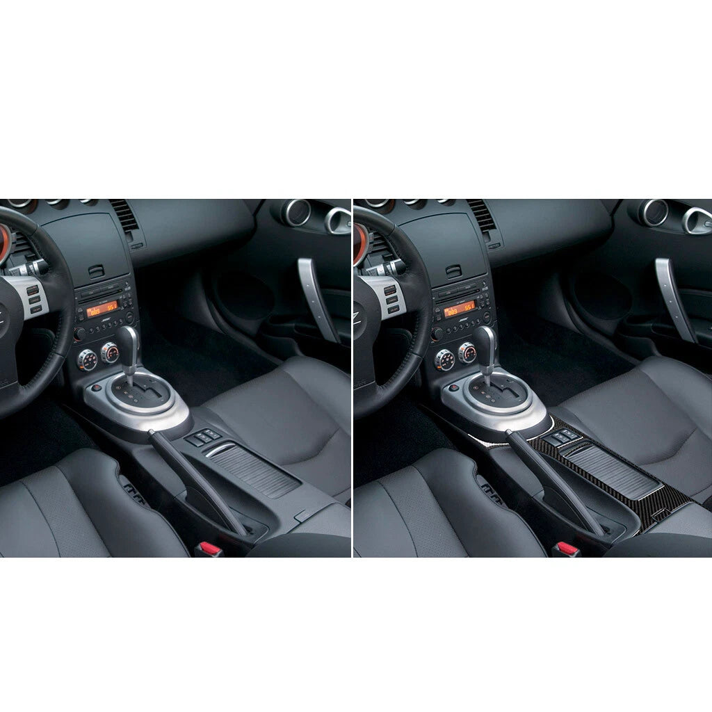 Center Console Gear Shift Panel Cover for Nissan 350Z (2003-2009) Black
