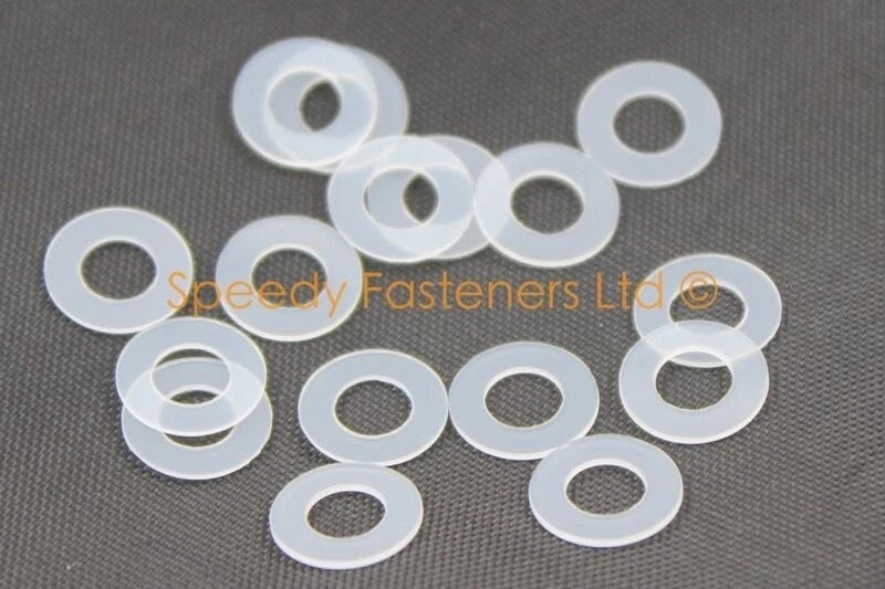 Washer / Nylon Clear Plastic Slim, m5, 5.3mm ID, 10mm OD, 0.5mm Thick