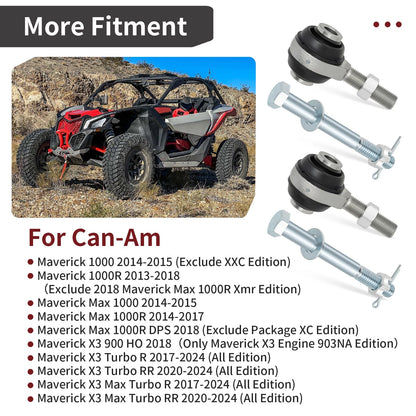 Heavy Duty Tie Rod Ends w/ Bolts Nut Pin Kit for Can-Am Maverick X3 (2017–2023)