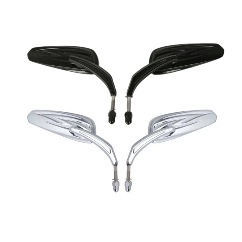 Rear View Mirrors for Harley Touring Electra Street Road Glide Chrome/Black