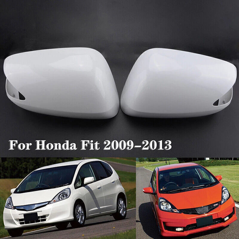 Rear View Mirror Cover Caps for 2009-2013 Honda Fit/Jazz 2 x Shells