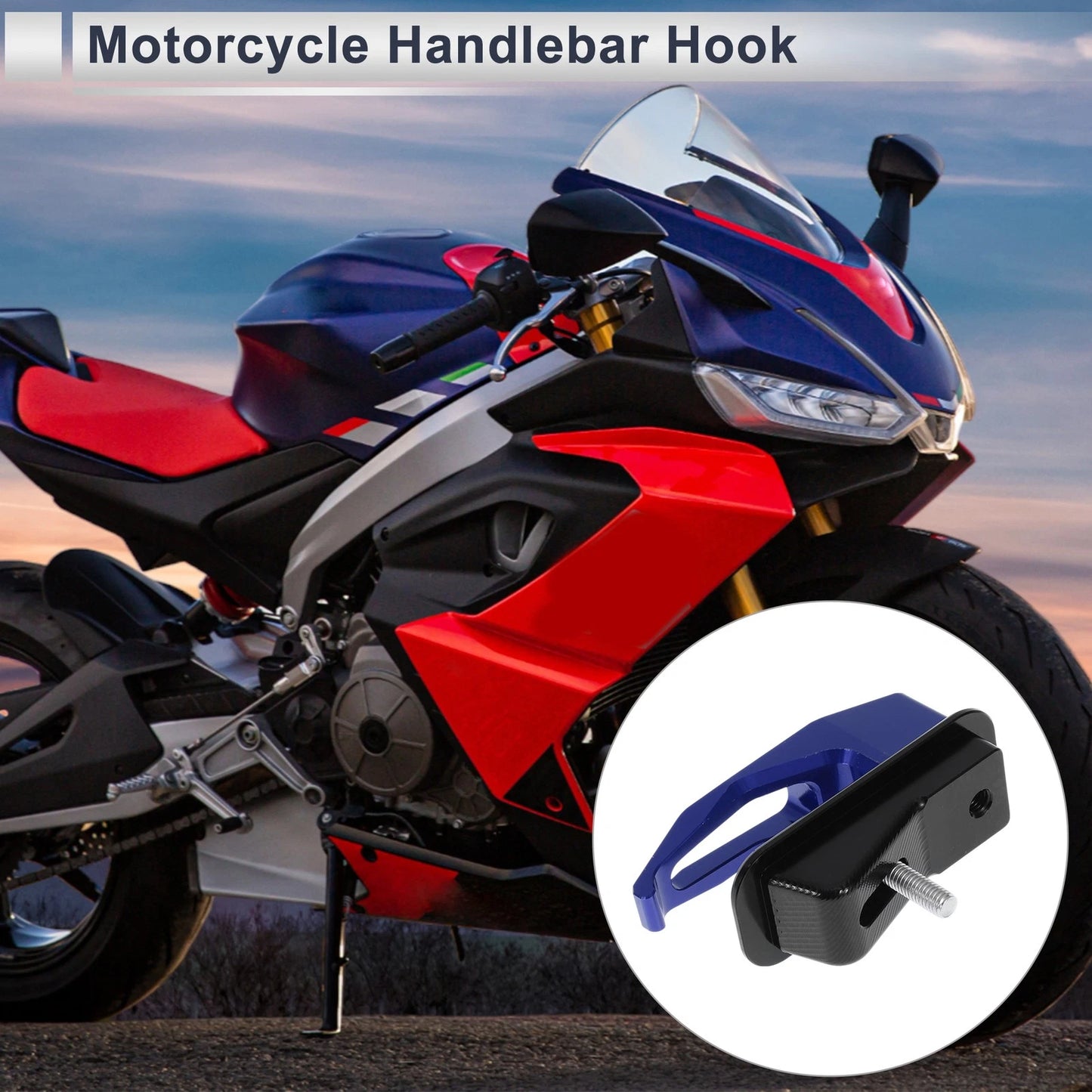 Square Aluminum Alloy Motorcycle Hanging Hook 1 Set Hook for Make Model