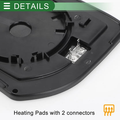 Right Side White Heated Mirror Glass for Ford Maverick (2000-2006)
