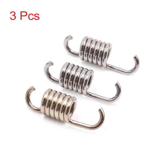3pcs/Silver Tone Scooter Motorcycle Exhaust Muffler Pipe Swivel Spring for GY6