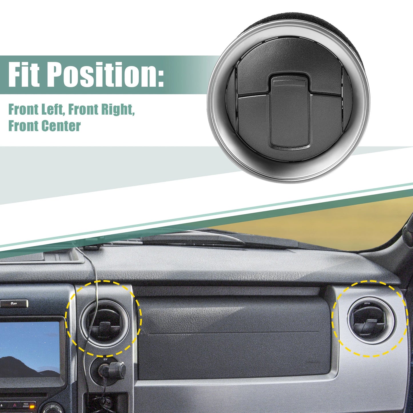 4 Pcs Front AC Heater Air Vent for Ford F-150 (2012-2014)