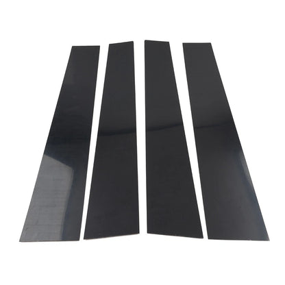 Pillar Post Set Door Window Trim Covers Gloss Black for Dodge Ram 1500 (19-24)