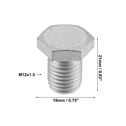 M12x1.5 Steel Engine Oil Drain Plug Screw & Gasket for BMW 545i, Mazda