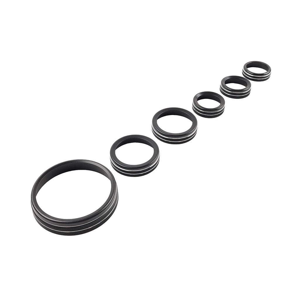 Stereo Tune Knob Headlight Switch Covers for Ford Bronco (2021-2022) Black