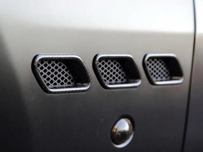 6pcs Carbon Fiber Side Fender Air Vent Cover Trim For Maserati GranTurismo GT