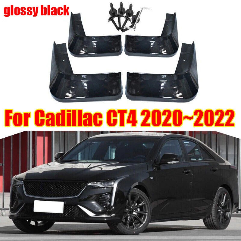 Mud Flaps Splash Guards Fender Mudguards 2 x for Cadillac CT4 (2020–2022)