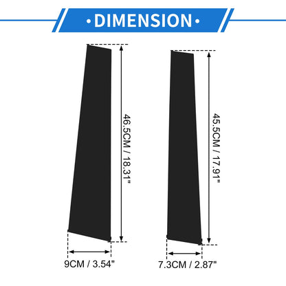 4 Pcs Door Pillar Window Trim for Mitsubishi L200 (2005-2014) Black