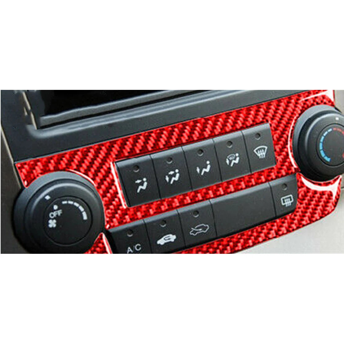 Carbon Fiber A/C Switch Panel Trim Cover for Honda CR-V (2007-2011)