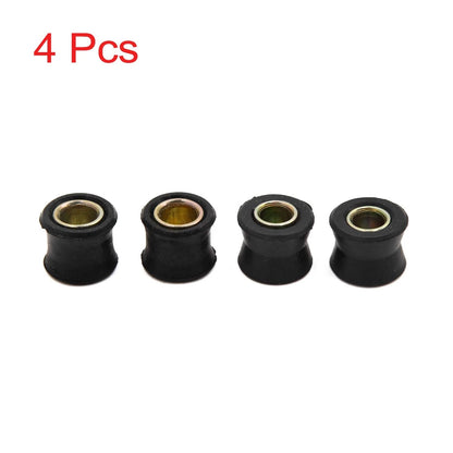 4 x 12mm Inner Dia Black Metal Rear Wheel Damper Bush Bushing for Motorcycle