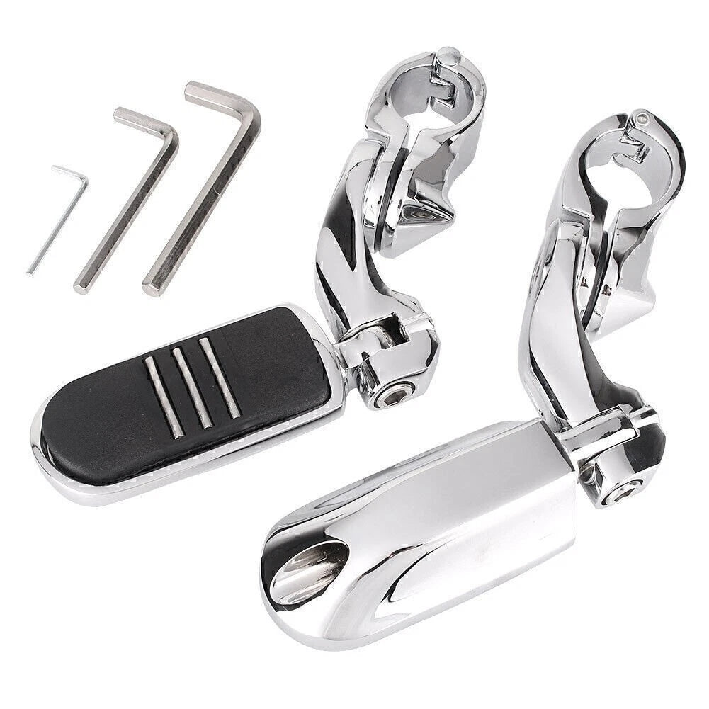 1-1/4" Adjustable Engine Guard Highway Foot Pegs for Harley