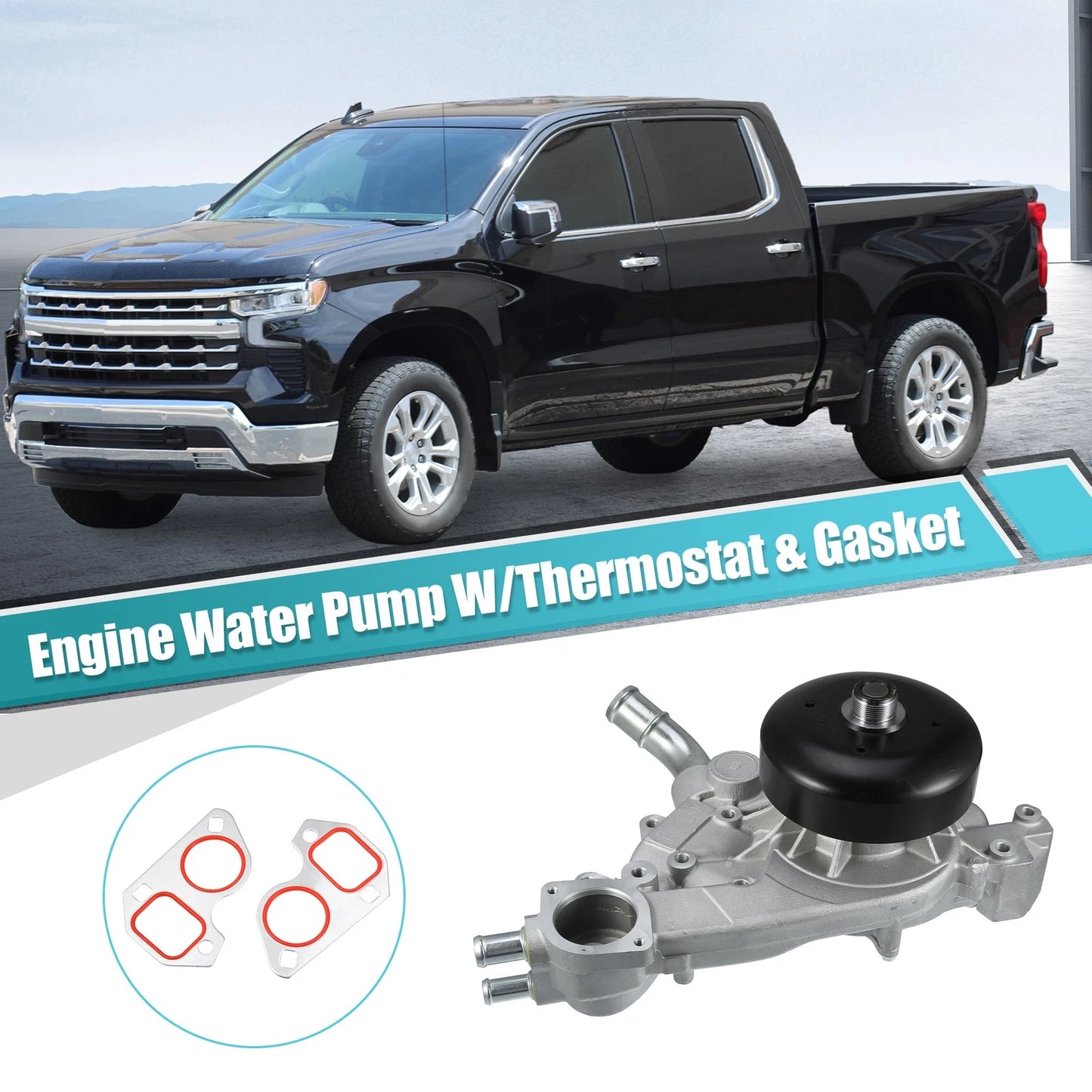 Set Engine Water Pump with Thermostat for Chevrolet Avalanche