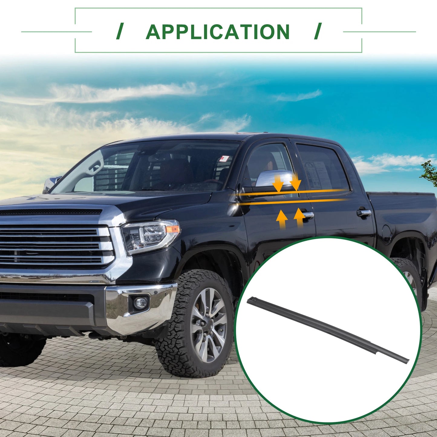 Rear Left Weatherstrip Window Seal for Toyota Tundra (2007-2021)