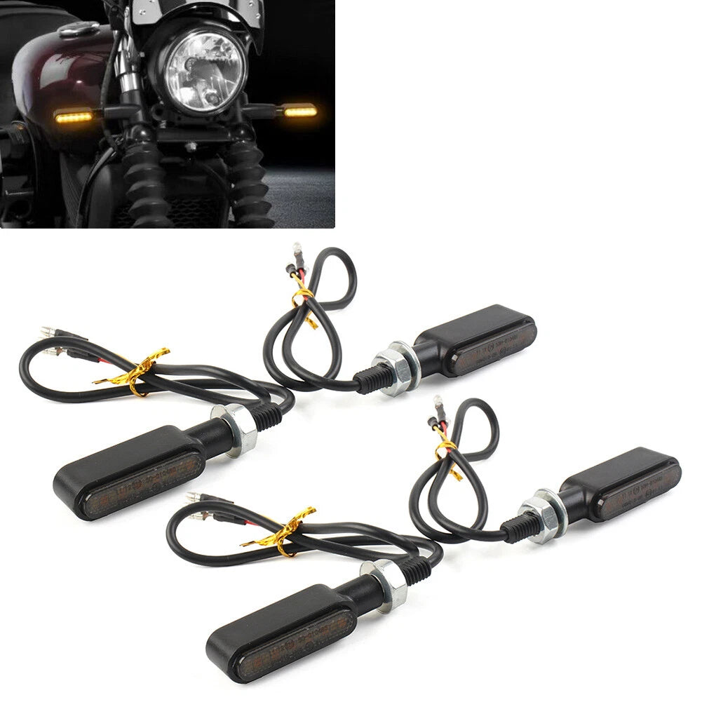 LED Mini Turn Signal Amber Light for Cafe Racer Bobber