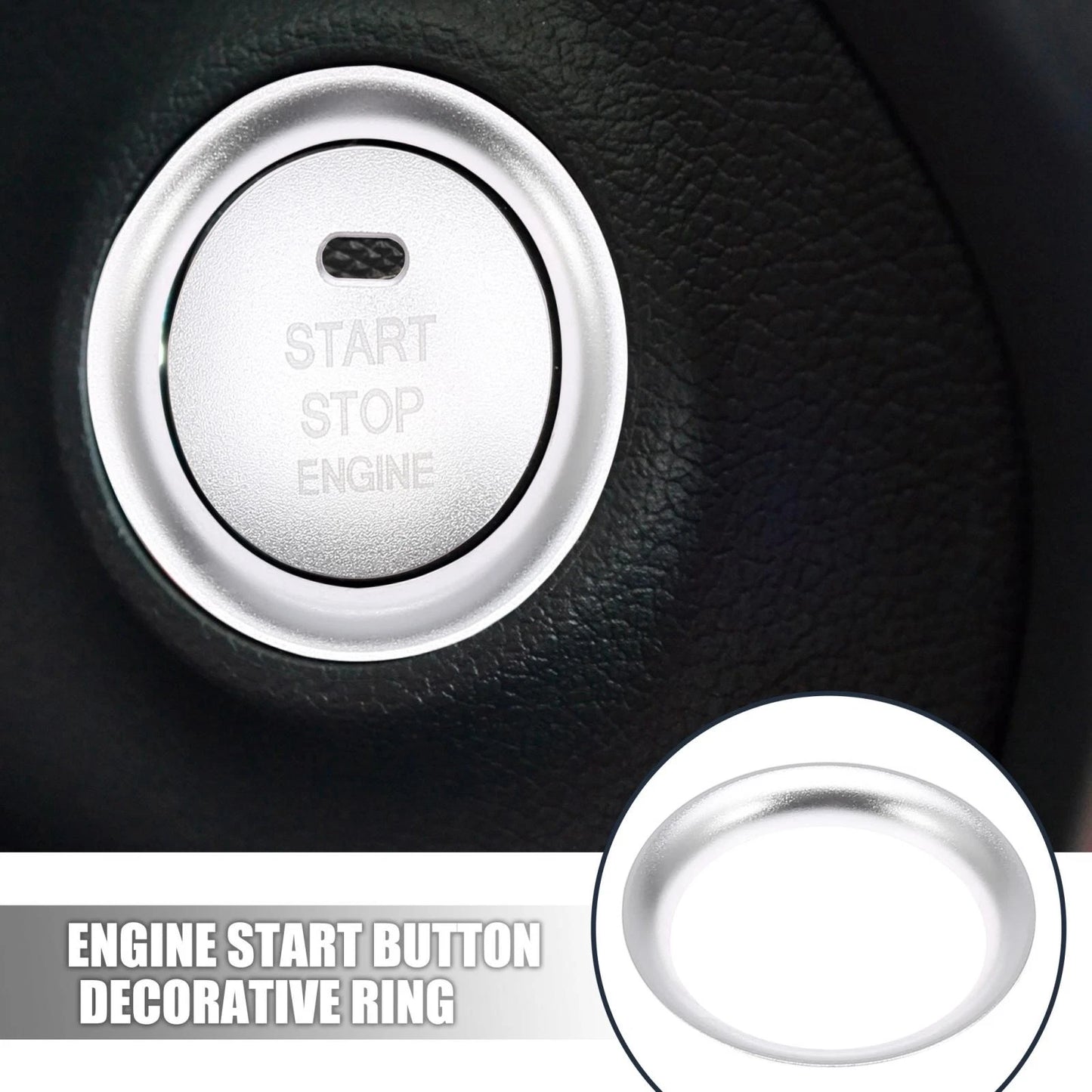 Mazda CX-5 CX-4 Axela Atenza Silver Tone Start Button Decorative Ring