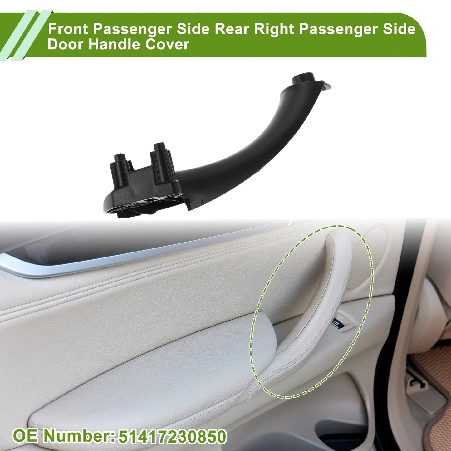 Door Panel Handle Pull Trim Cover for BMW E90/E91 323 325 328 330 (2006-2013)