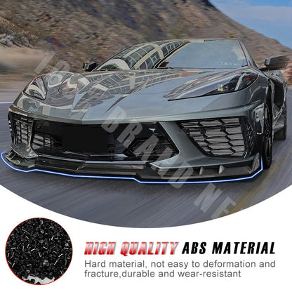 Front Bumper Lip Splitter Diffuser for Corvette C8 Z51 2020-2023 Carbon Fiber