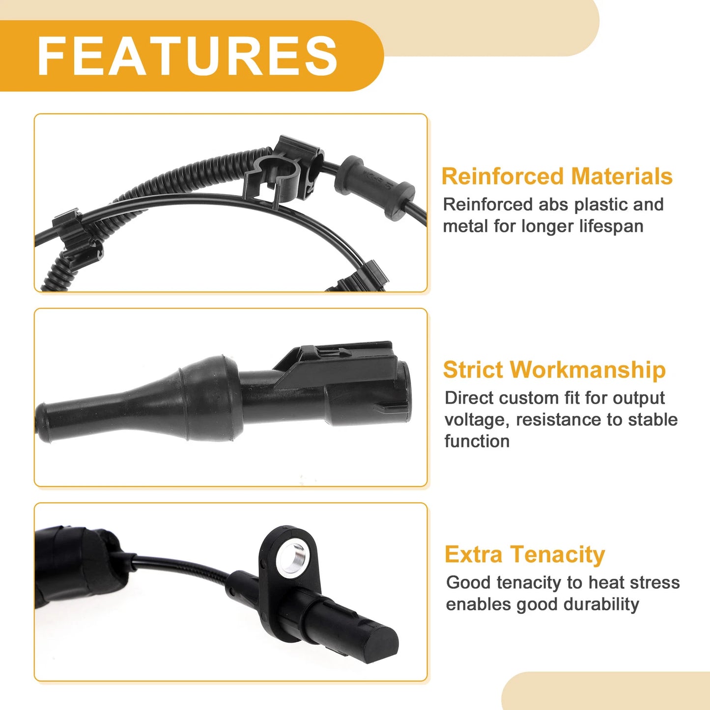 ABS Wheel Speed Sensor for Ford E-150 E-250 (2004-2014) Rear Right