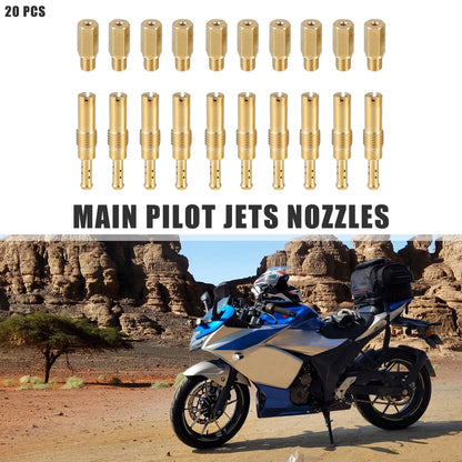 Main Pilot Jets Nozzles 178–198 20pcs for Motorcycle