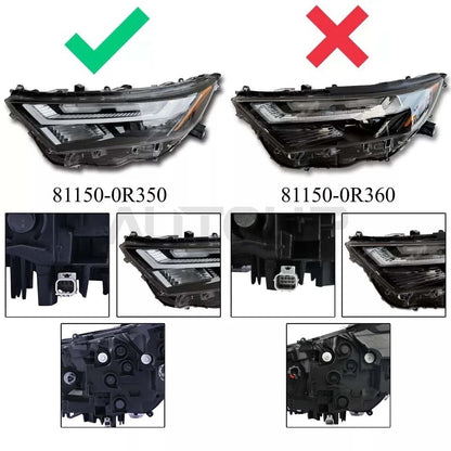 Pair LED Headlamp Assembly Driver/Passenger Side for Toyota RAV4 (2022–2024)