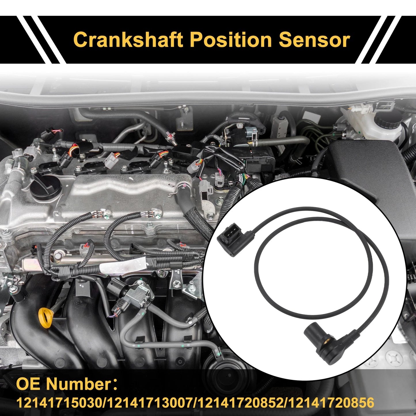 1 Pc Crankshaft Position Sensor for BMW E34 520i (1987-1990)