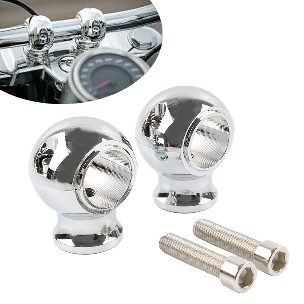 32mm 1.25" Fat Handlebar Risers Clamp Chrome for Harley Touring