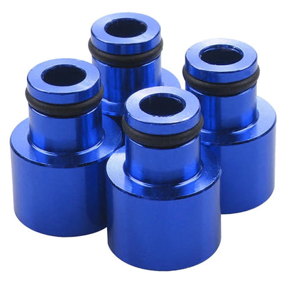 4 x Blue Engine Fuel Injector Adapters for Honda Civic, Acura B16 (1996-2000)