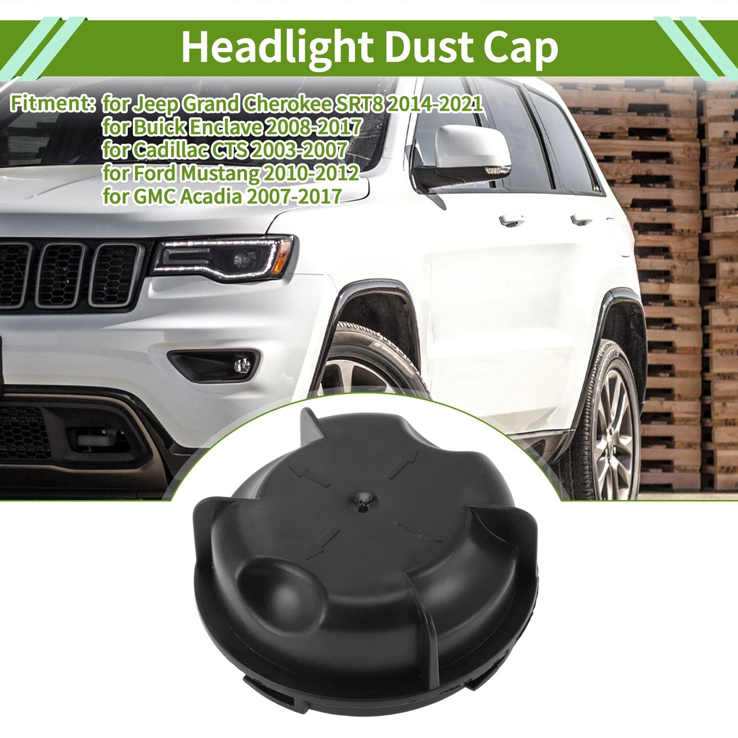 Headlight Dust Cap for Jeep Grand Cherokee SRT8 (2014–2021)