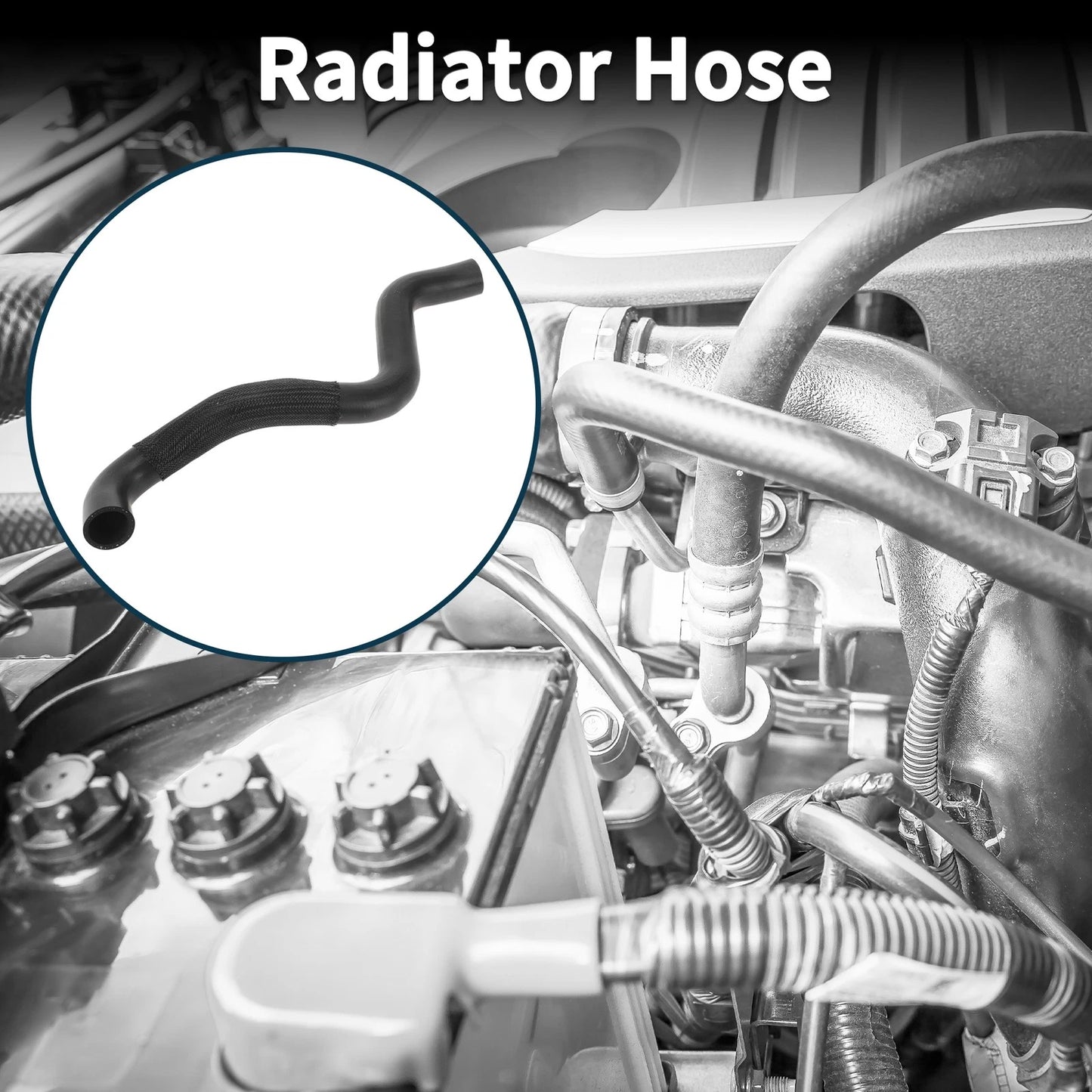 Lower Radiator Hose for Volvo S40 (2004-2012) Rubber Black