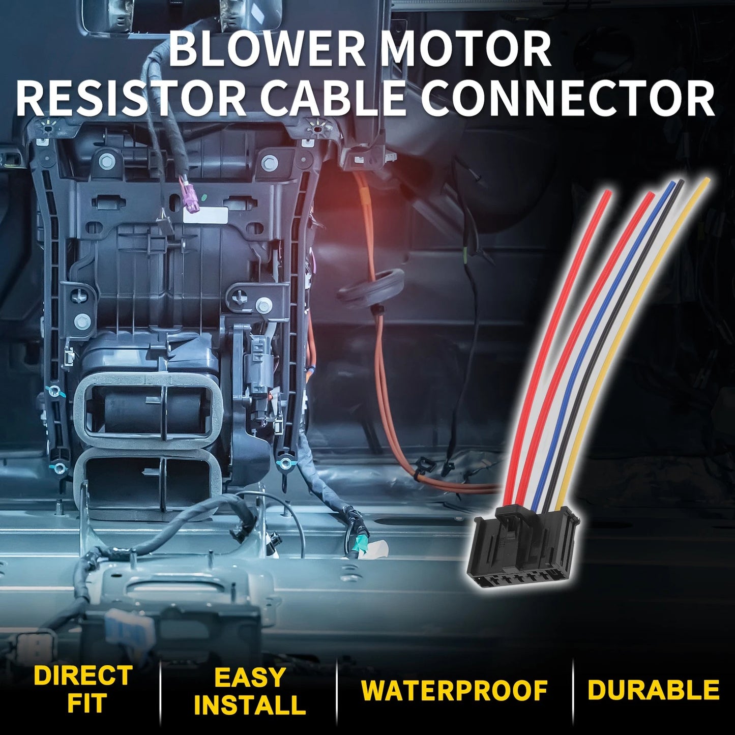 Blower Motor Resistor Cable Connector for Peugeot Bipper (2008-2018)